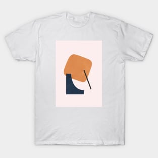 Minimalist Scandinavian, Abstract, Geometric Art T-Shirt